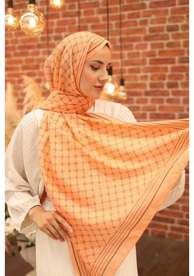 Silk Home Olinda Şal - 49005 - 19 Kavuniçi Koyu Gül Kurusu - Açık Somon