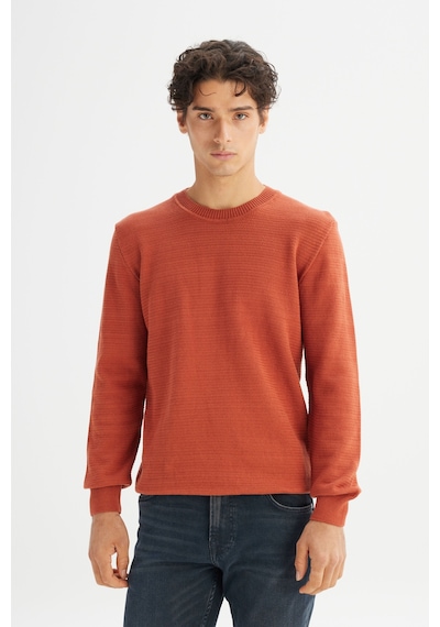 Lee %100 Pamuk Regular Fit Erkek Triko Kazak L2520373222 Turuncu