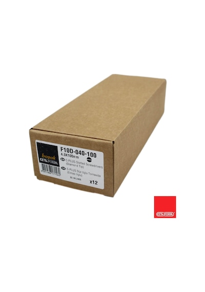 Ceta Form 4 X 100 Mm Elmas Kayma Önleyici Düz Tornavida F10d-040-100