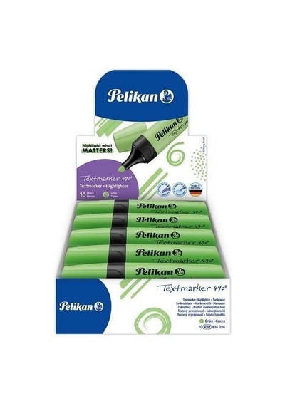 Pelikan Fosforlu Kalem 490 Neon Yeşil 10'lu Paket Diğer