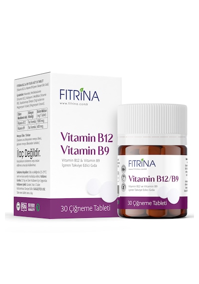 Fıtrina Vitamin B12 & B9 Folik Asit 30 Tablet