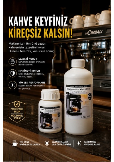 Kahve & Espresso Makinesi Kireç Çözücü 250 Ml Güçlü Temizlik