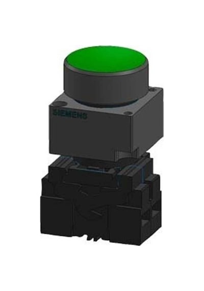 Siemens 3sb3606 0aa41 3sb3 Metal Seri 22mm Komple Işıklı Yeşil Buton 10a 1no