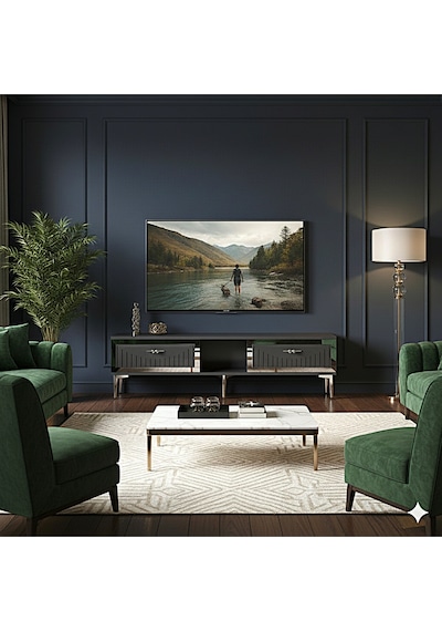 Tsa1503as - Tunatv150 Tv Stand, Tv Sehpası Antrasit-sılver 150cm