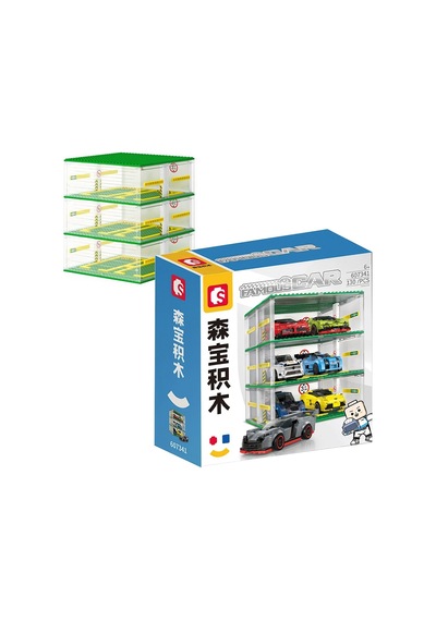Sembo Block Famous Cars Araç Park Yeri 6 Araç Için 130 Parça Yapı Blokları İle Uyumlu 607341