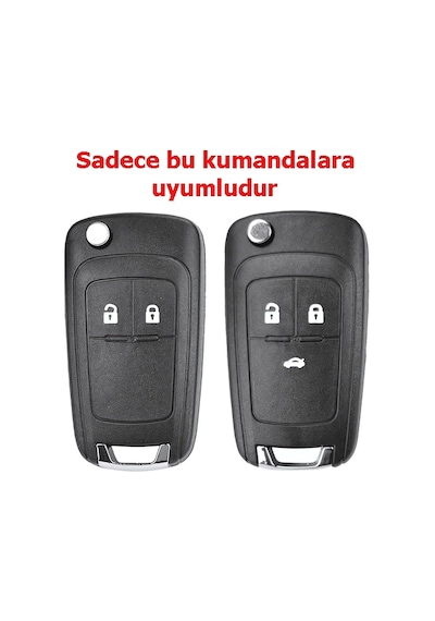 Opel Astra J Insignia Chevrolet Cruze Uyumlu Nano Kumanda Anahtar Kılıfı Oto Anahtarlık Gri - Gold