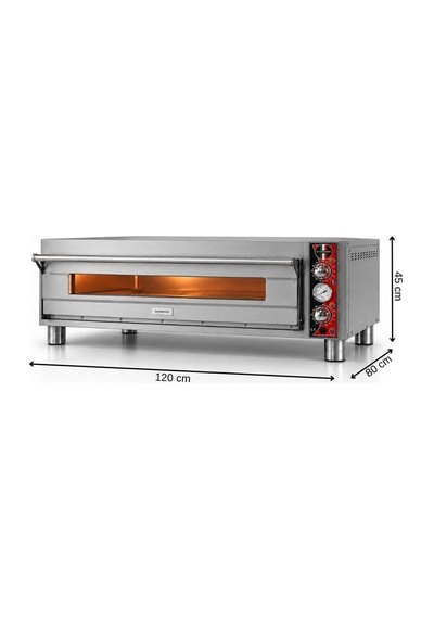 Silverinox Elektrikli Tek Kat 30 Cm 6 Pizza Kapasiteli Pizza Fırını 380v