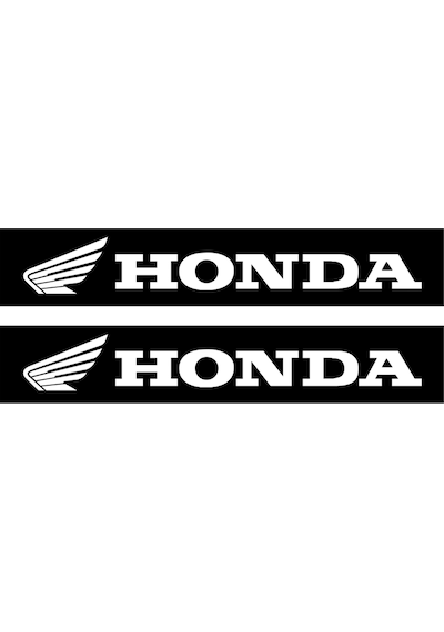 Honda Motorcu Boru Sticker Set Beyaz