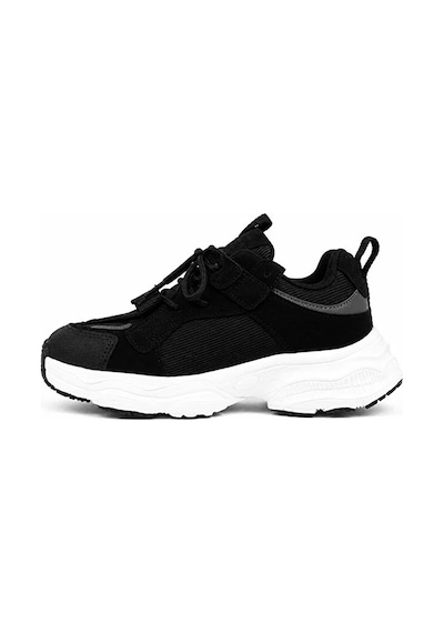 Vicco Çoçuk Unisex Kışlık Su Geçirmez Kaydırmaz Hafif Eva Taban Rahat Cilt Deri Spor Ayakkabı siyah