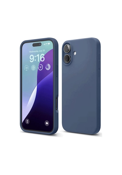 Apple İphone 16 Kılıf Nano İçi Kadife Silikon - Lacivert