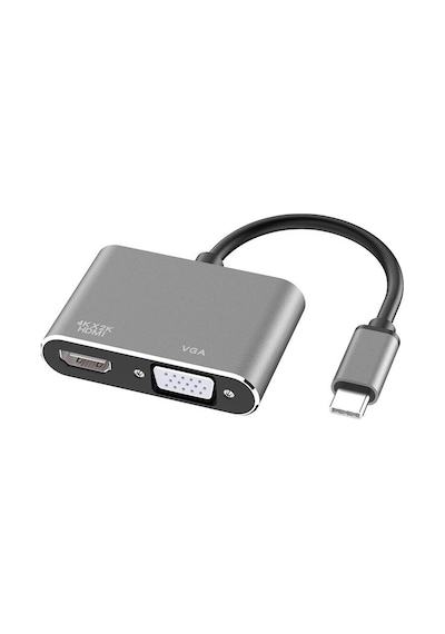 Lunatic 2847 Usb Type C To Hdmi Vga 3.1 4k Çevirici Dönüştürücü Adaptör