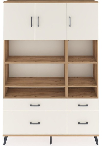 Arges Dolap 10 Raflı 4 Çekmeceli 3 Kapaklı 132x30x195 Çam-ayt... Çam Arges Dolap 10 Raflı 4 Çekmeceli 3 Kapaklı 132x30x195 Çam-ayt... Çam