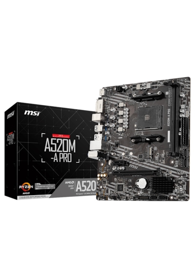 Msı A520m-a Pro 4600mhz Oc Ddr4 Soket Am4 M.2 Hdmı Dvı Matx Anakart