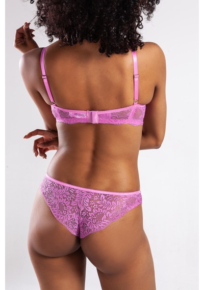 Lenaca G.colors Balconette Foam Push Up Bra, Koyu Pembe Konforlu Ve Şık Sütyen Çok Renkli
