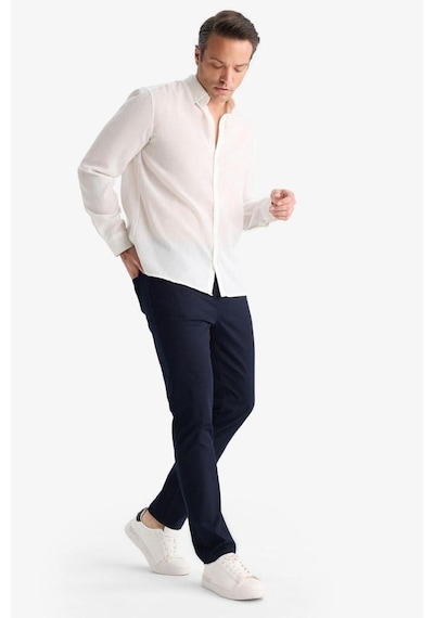 Defacto Slim Fit Dar Kesim Dar Paça Pantolon B2089ax25aunv91 Lacivert