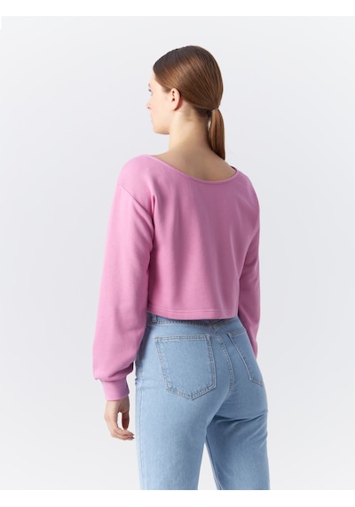 Adidas Adıdas Luxe Slouchy Crew Kadın Sweatshırt Hf6775 Pembe