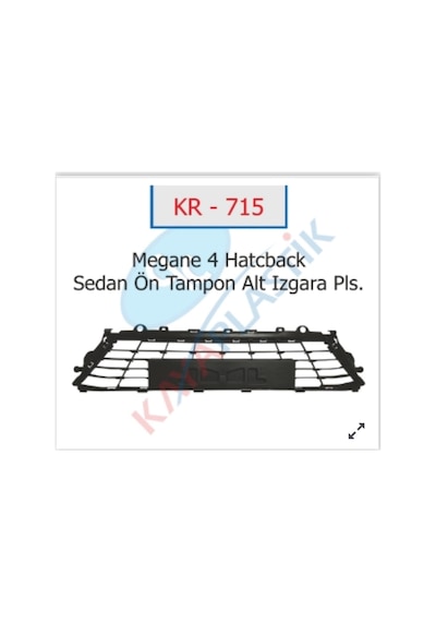 Ön Tampon Orta Izgarasi Megane 4 (Alt Plaka Olan) 504649923