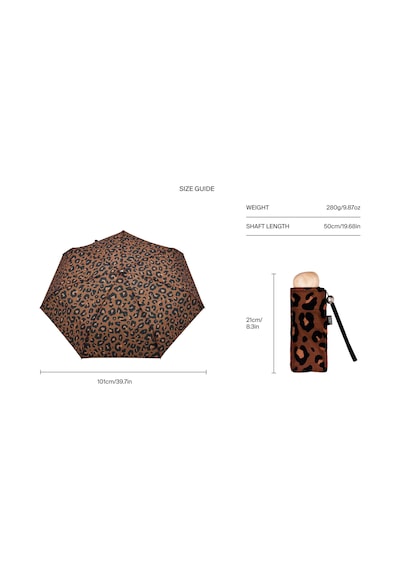 Original Duckhead The Mini Ultra Kompakt Şemsiye Leopar