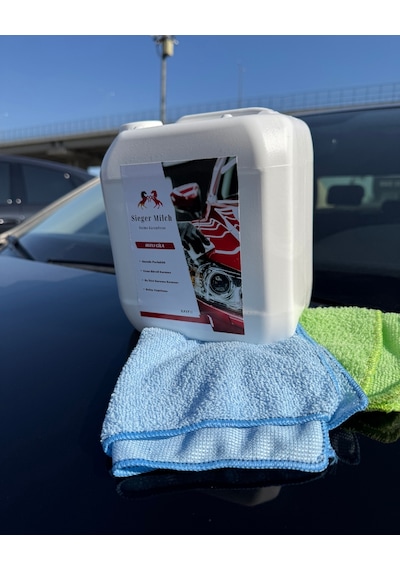 Sieger Milch Hızlı Araç Cilası 2.5l Bidon + Microfiber Bez 2'li
