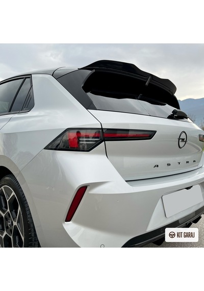 Kit Garaj Opel Astra L 2022+ Piano Black Spoiler Plastik Boyalı
