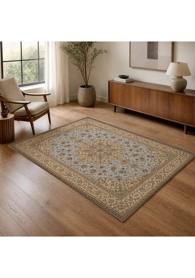 Kartela Halı Aro Halı Jüt Taban Dokuma Halı Açık Gri - 200 X 300 Cm