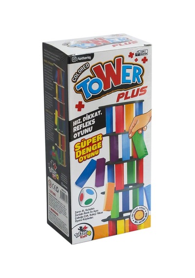 7317 Renkli Plus Tower Süper Denge Oyunu 54 Adet -totteriq