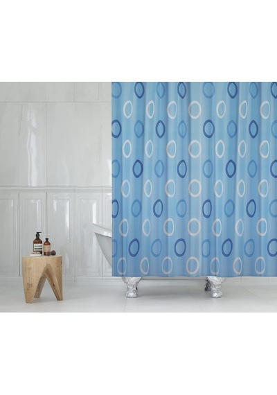 Zethome Banyo Duş Perdesi 5033 Mavi Tek Kanat 1x180x200 Genel