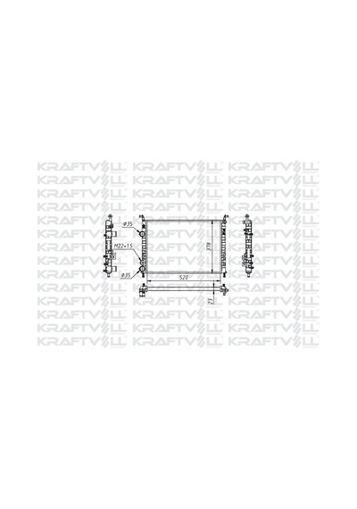 Motor Radyator Palıo 1,2 Albea 1,2 / 1,6 Klımalı 2 Sıra Al+pl Sıstem / 520 378 23 Mt Kraftvoll 08040083
