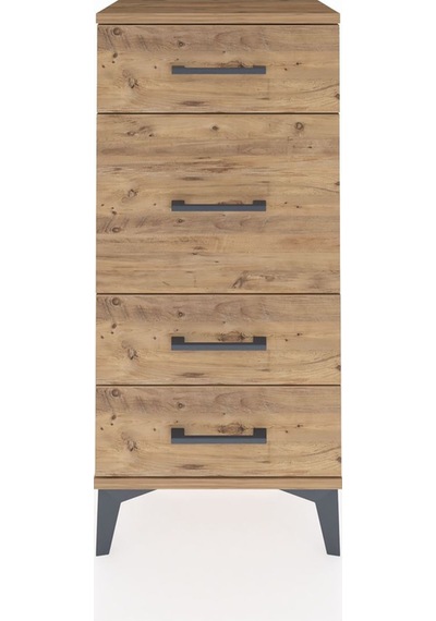 Arges Komodin 4 Çekmeceli 44x30x96 Çam-çam Çam