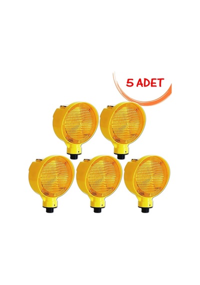 Flaşörlü Uyarı Lambası Güneş Enerjili Üçgen Flaşör Çakar Lamba Sarı Evelux 11825 Fl S 5 Adet