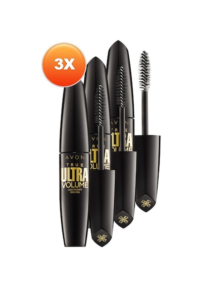 Avon True Colour Ultra Volume Lash Magnify Maskara 3'Lü Set