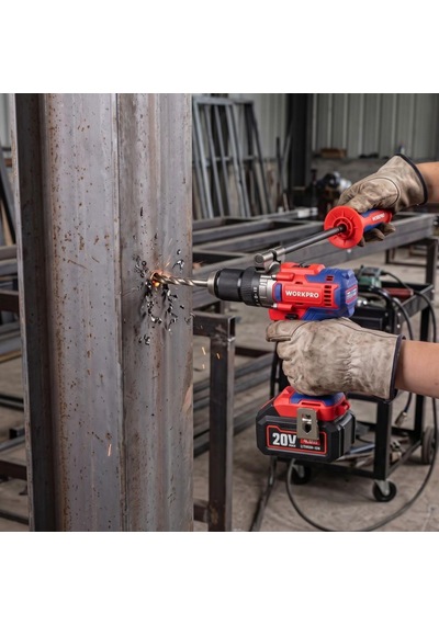 Workpro Wp390017 20volt 120nm. Kömürsüz Profesyonel Şarjlı Darbeli Matkap Akü Dahil Değildir