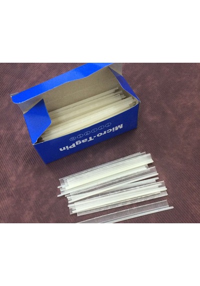 4.4 MM Micro Fine Gelinlikçi Kısa Seffaf Plastik Kılçık 10.000 Ad Beyaz