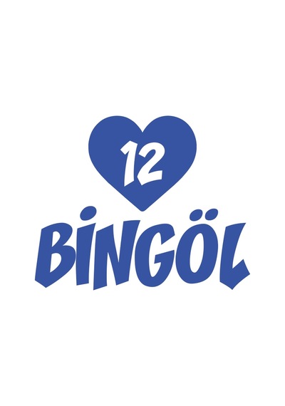 Kalpli 12 Bingöl Araba Sticker 17x17 Cm Mavi