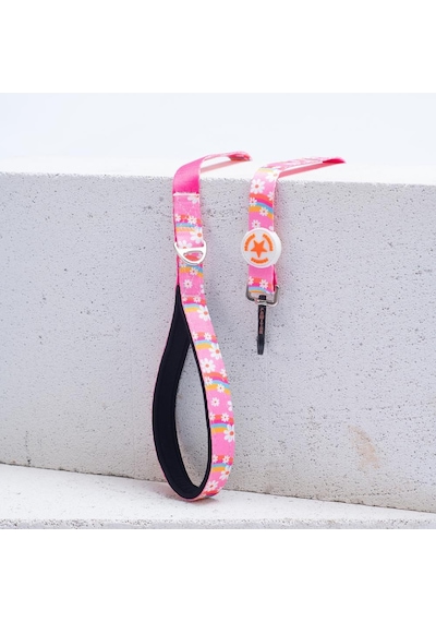Daisy Leash Papatya Desenli Kedi Köpek Sevk & Gezdirme Kayışı Köpek Uzatma Tasması Pembe