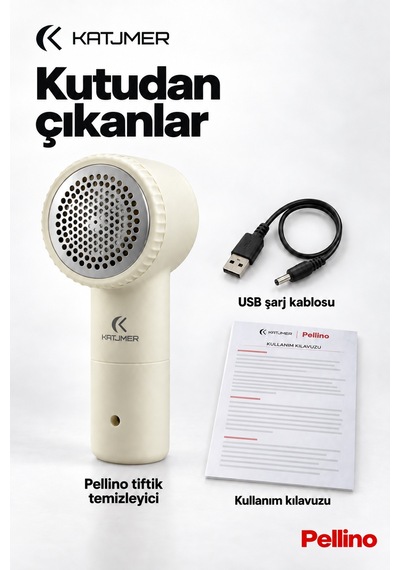 Kj/pl-001 Pellino Şarjlı Tüy Ve Tiftik Toplama Makinesi, 10000 Rpm, Metal Petek Başlık, Usb Şarjlı - Krem