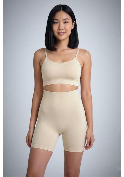 Fit Women Bel Ve Basen Göbek ı Paçalı Korse 2050 Bej