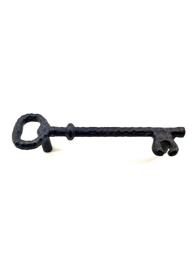 Zenvia Antika Tarz Dekoratif Pirinç Anahtar Şeklinde Kapı Çekme Kolu, Mobilya, Sandık, Kutu Kulbu - 128mm, Oksit Zn