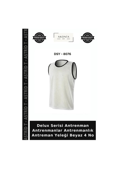 Delux Serisi Antrenman Antrenmanlar Antrenmanlık Antreman Yeleği Beyaz 4 No