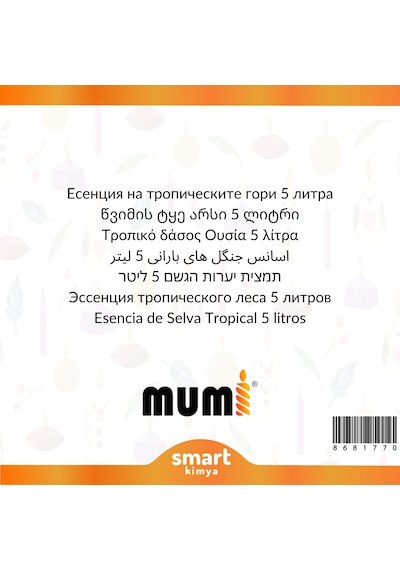 Yağmur Ormanı Mum Esansı 5 Litre Şeffaf