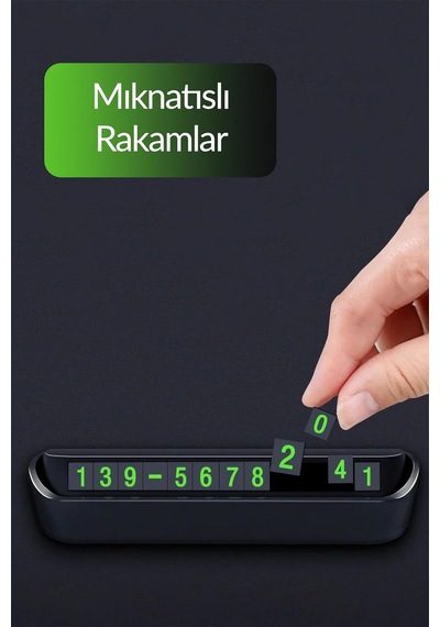 2li Set Araç Park Telefon Numaratörü Güneşlik Kartlıklı Gözlük Tutucu Aparatı Parkmatik Aç Kapa 2 Mixed