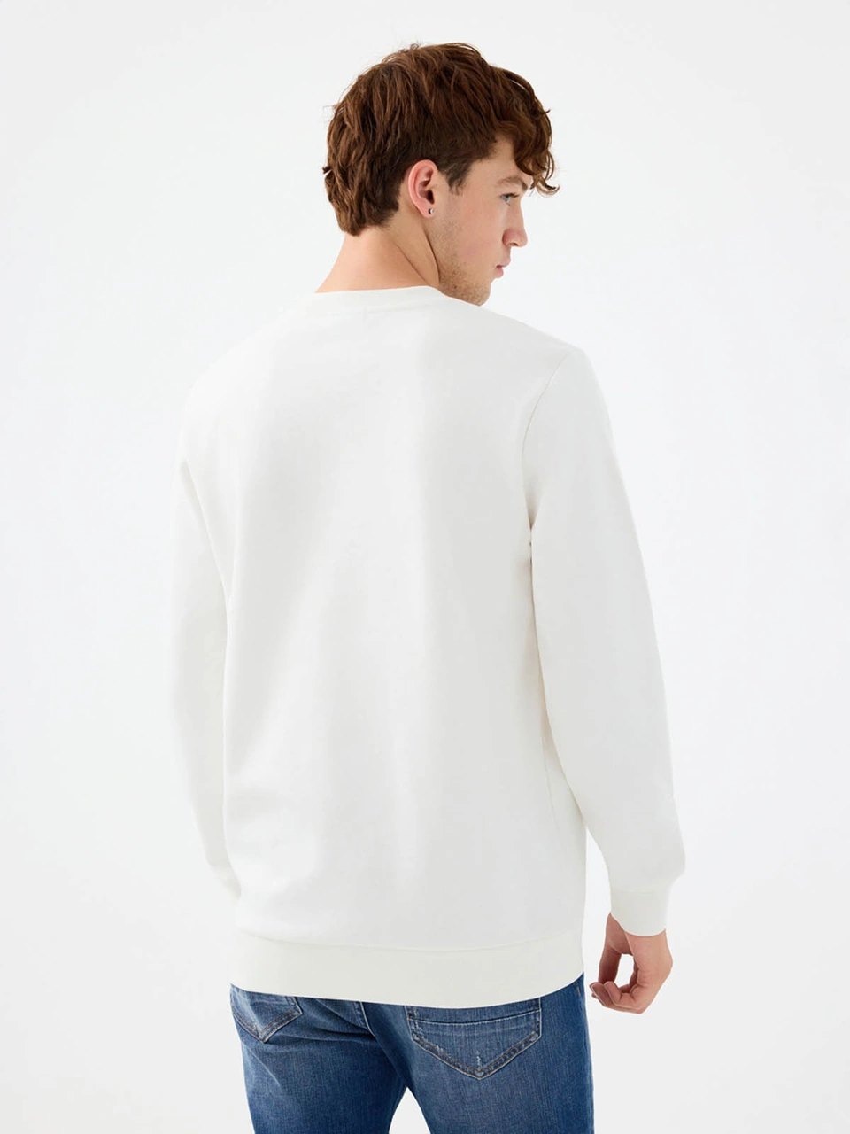 Loft Regular Fit Beyaz Erkek Sweatshirt Lf2041227 Beyaz