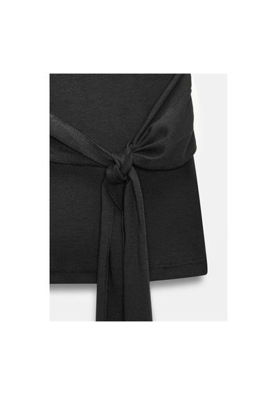 Dilvin 32841 Bağlamalı Bandeau Top Siyah