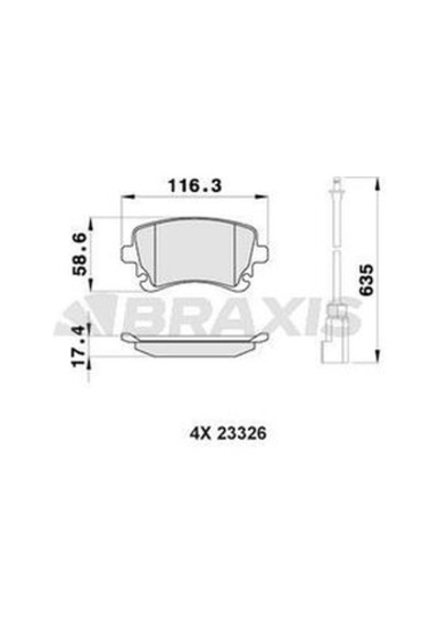 Braxis Ab0448 Fren Balatası Arka Fişli Phaeton 02- 3d0698451