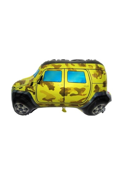 Safari Jeep Sarı Araba Folyo Balon 50 Cm 6