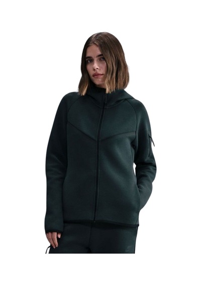 Kadın Sweatshirt Tech Fleece Windrunner Hoodie Kadın Kapüşonlu Sweatshirt Koyudarkyeşil