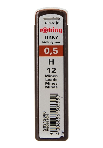 Tikky Hi-polymer Mekanik Kurşun Kalem Ucu, 0,7mm, 2b, 4'lü Blister Siyah