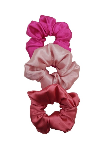 Saten Saç Tokası Scrunchie Toka 3 Adet Karışık5 Diğer