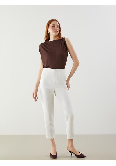 Lcwaıkıkı Classic Beyaz Standart Fit Kadın Pantolon