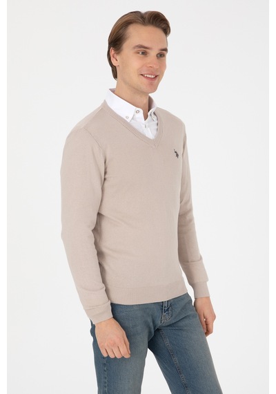 U.s. Polo Assn. Erkek Taş Kazak /triko 50313662-vr049 Tas